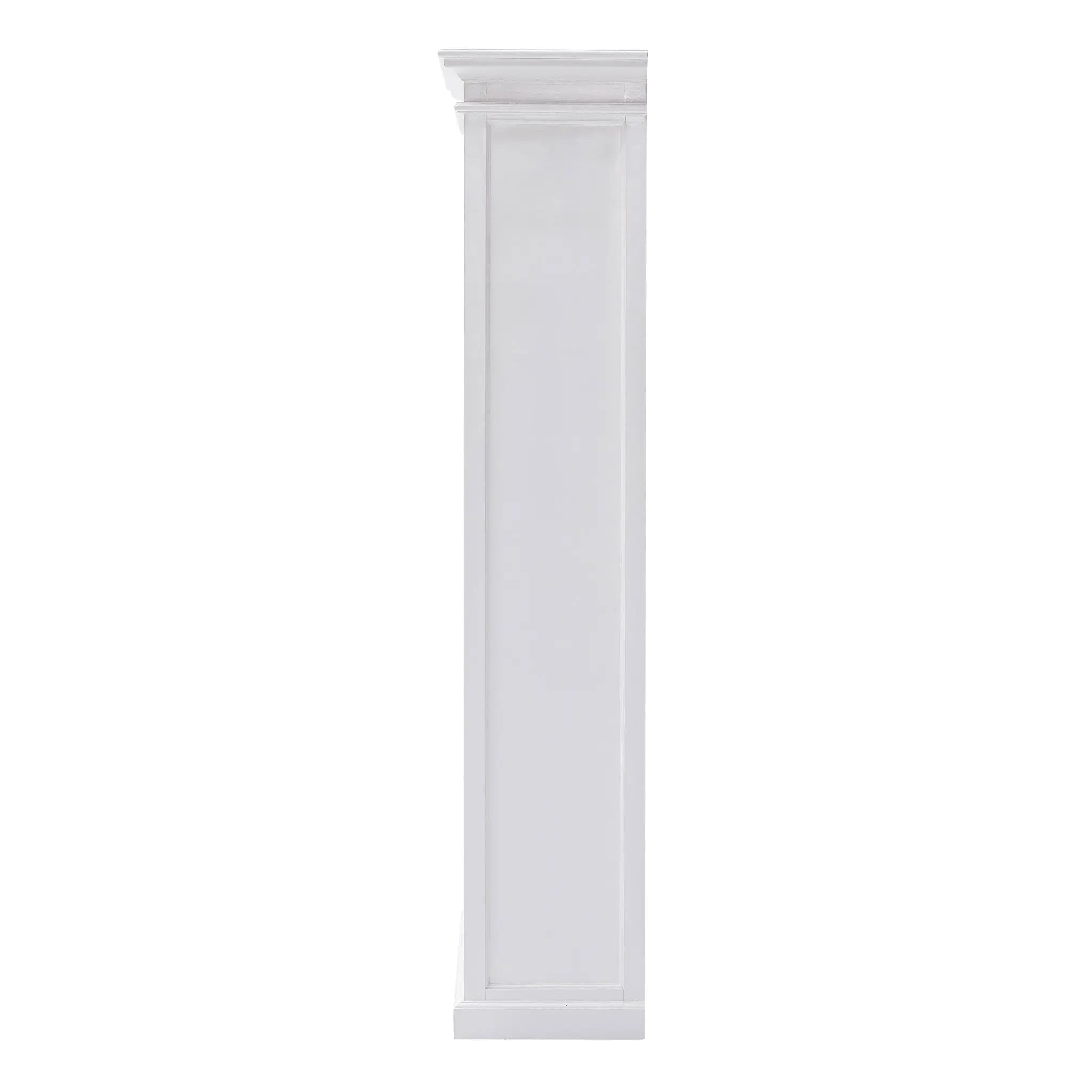 75" White Solid Wood Four Tier Bookcase Homeroots Office