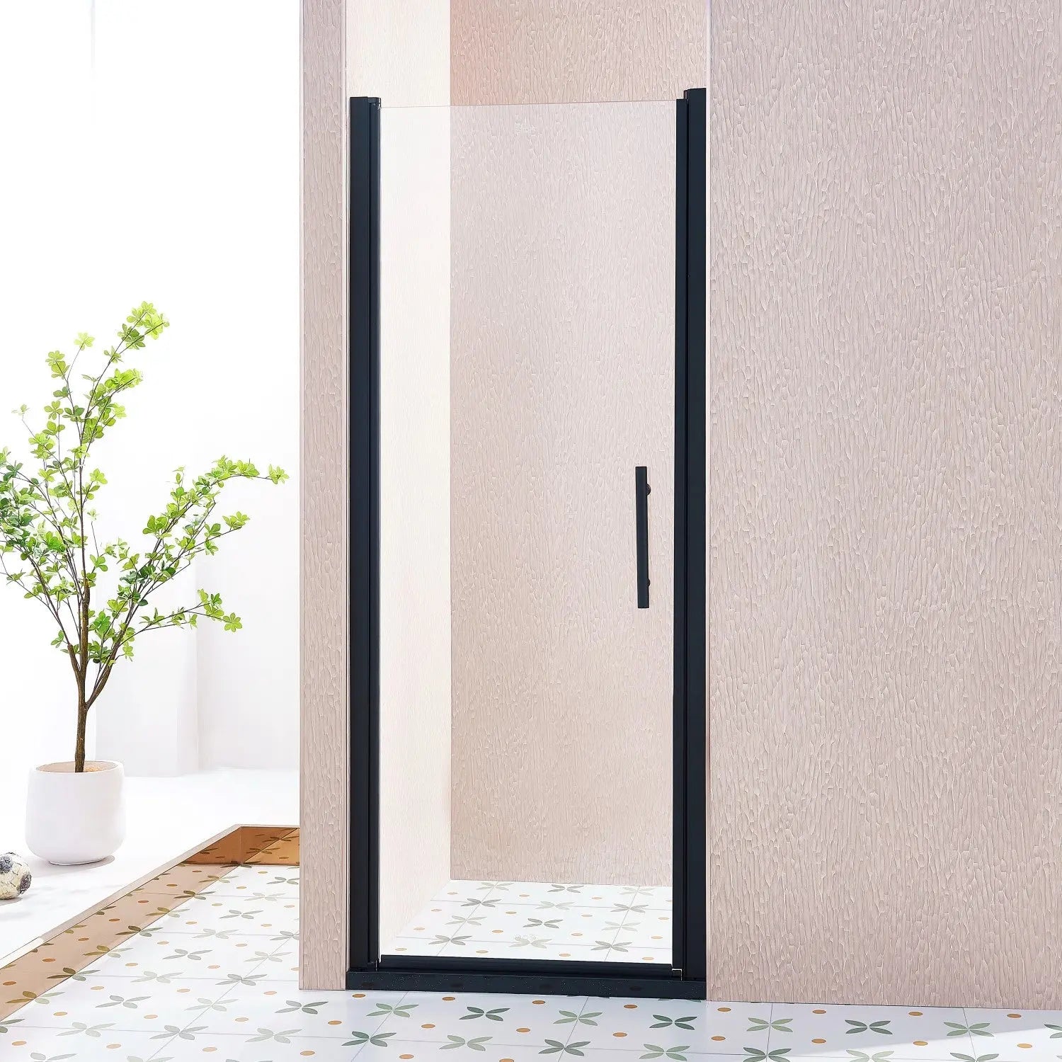 75" X 30" Aluminum and Tempered Glass Shower Door Homeroots Bed & Bath