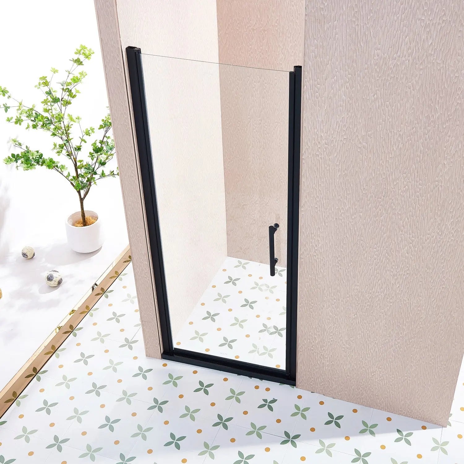 75" X 32" Aluminum and Tempered Glass Shower Door Homeroots Bed & Bath