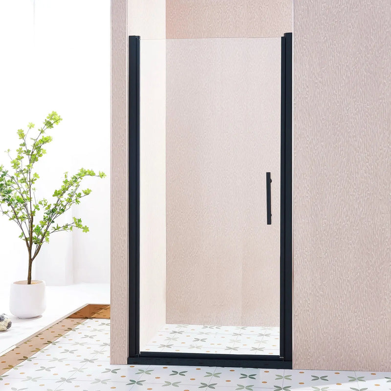75" X 34" Aluminum and Tempered Glass Shower Door Homeroots Bed & Bath