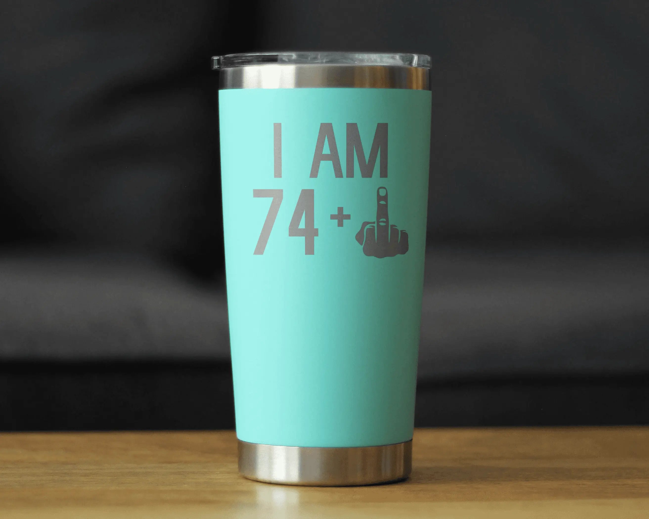75th Birthday Gifts - Middle Finger Insulated Travel Tumbler Bevvee