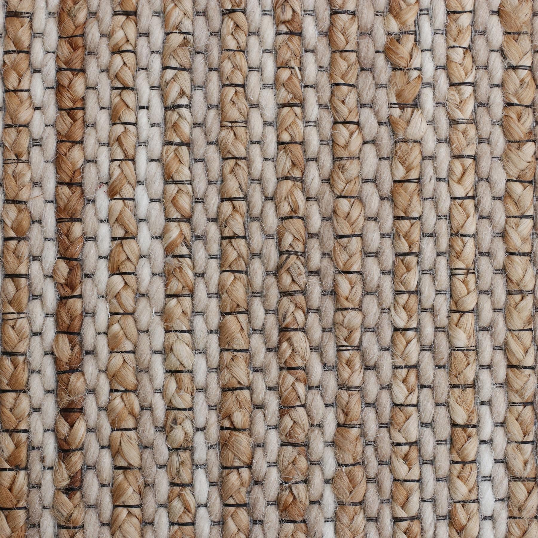 8' X 10' Beige Striped Hand Woven Area Rug - Home Decor