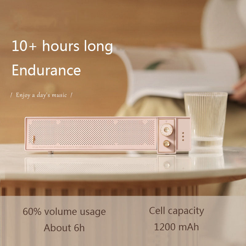 Retro Wireless Bluetooth Speaker Home Subwoofer Small Portable Bluetooth Speaker Outdoor Long Battery Life Classical Speaker