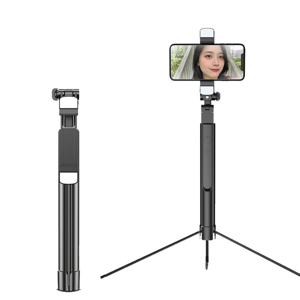 K30 Selfie Stick Retractable Wireless BT Foldable Mini Tripod Fill Light For IPhone Huawei Samsung Android Live Tripod