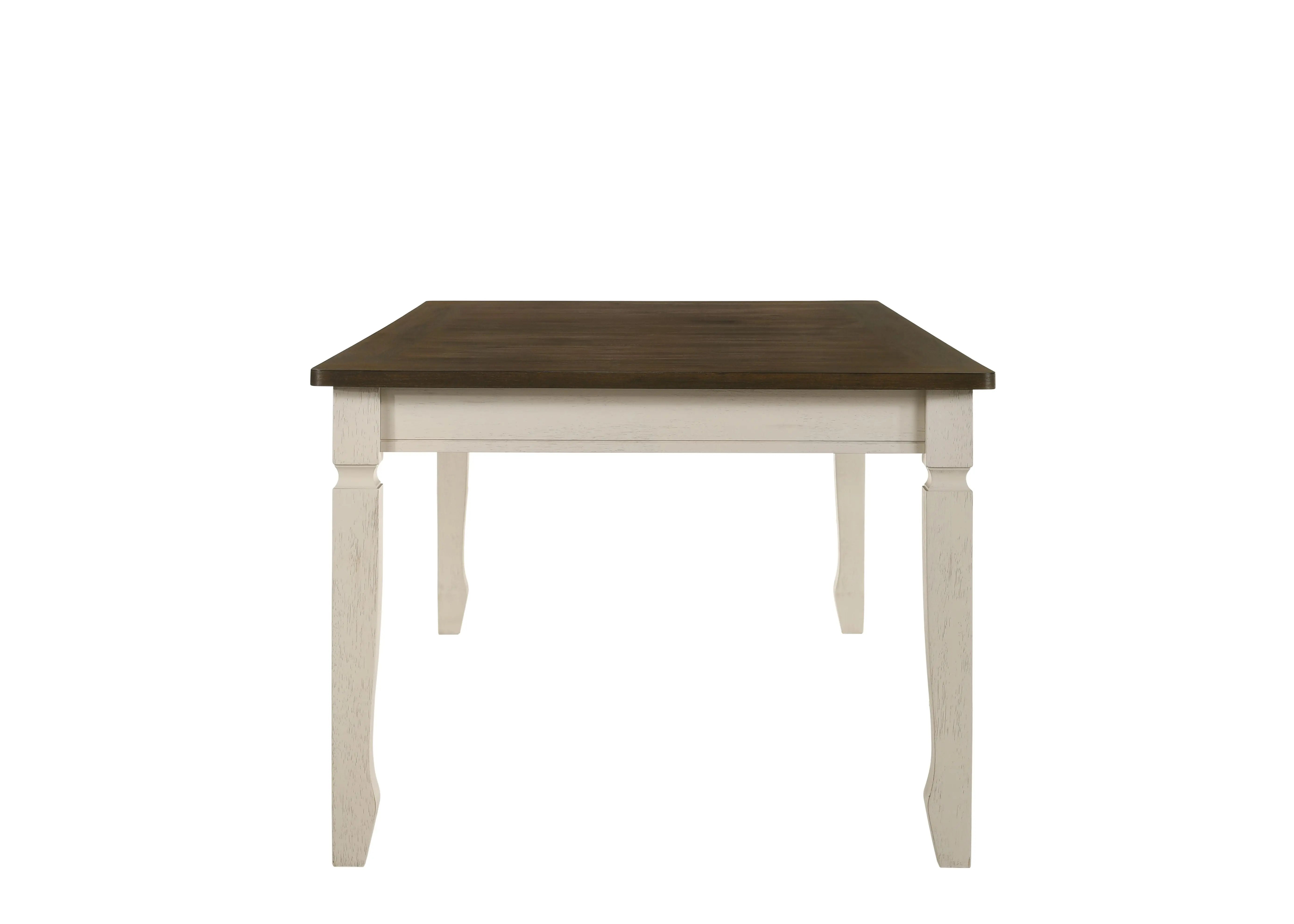 78" Oak and Cream Wood Dining Table Homeroots Kitchen & Dining