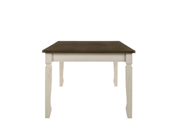 78" Oak and Cream Wood Dining Table Homeroots Kitchen & Dining