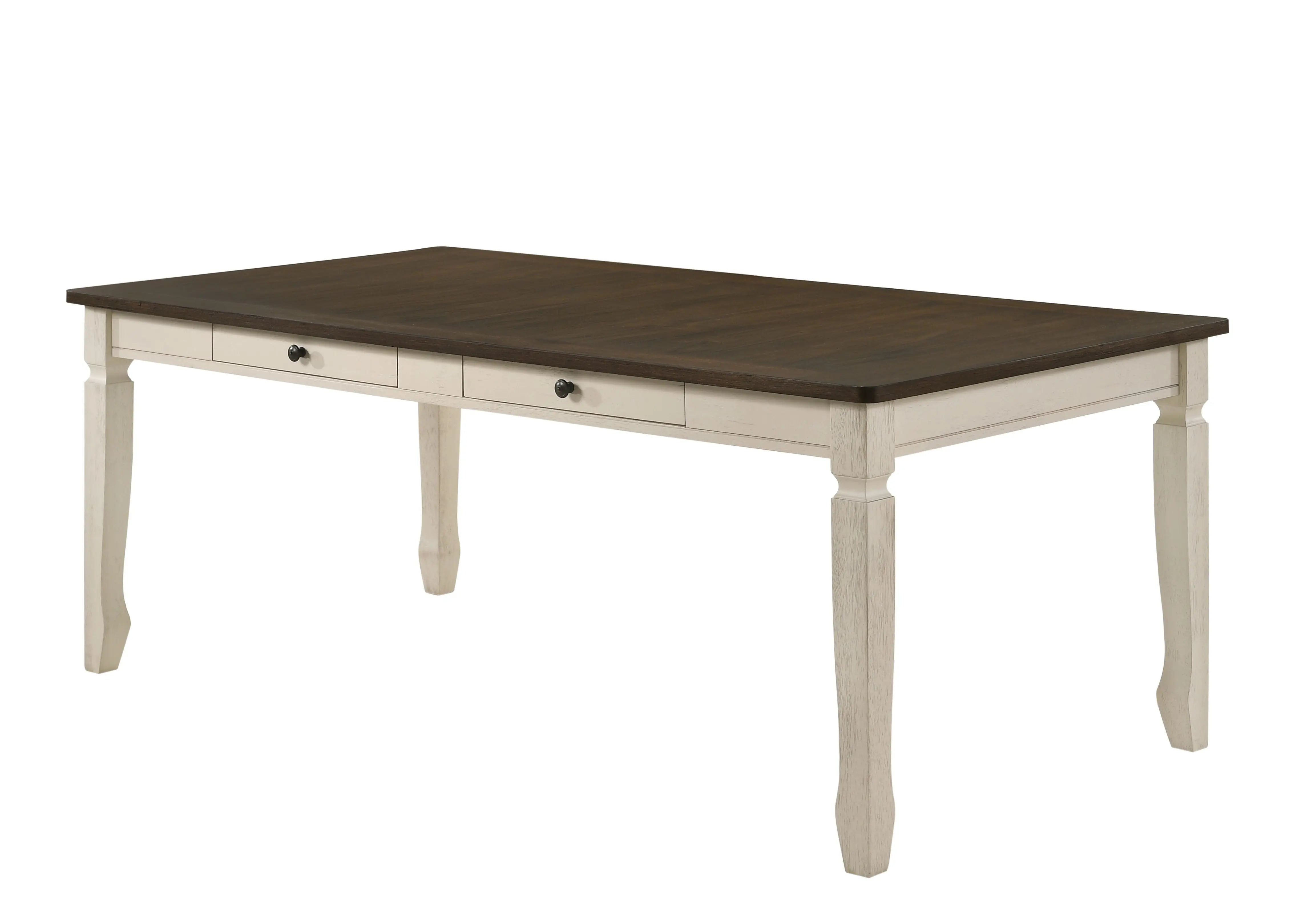 78" Oak and Cream Wood Dining Table Homeroots Kitchen & Dining