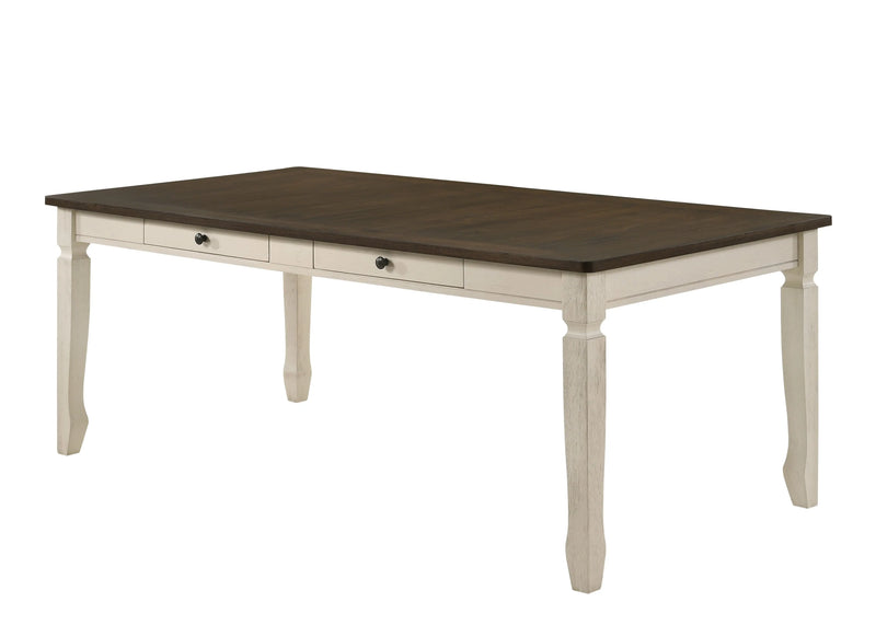 78" Oak and Cream Wood Dining Table Homeroots Kitchen & Dining