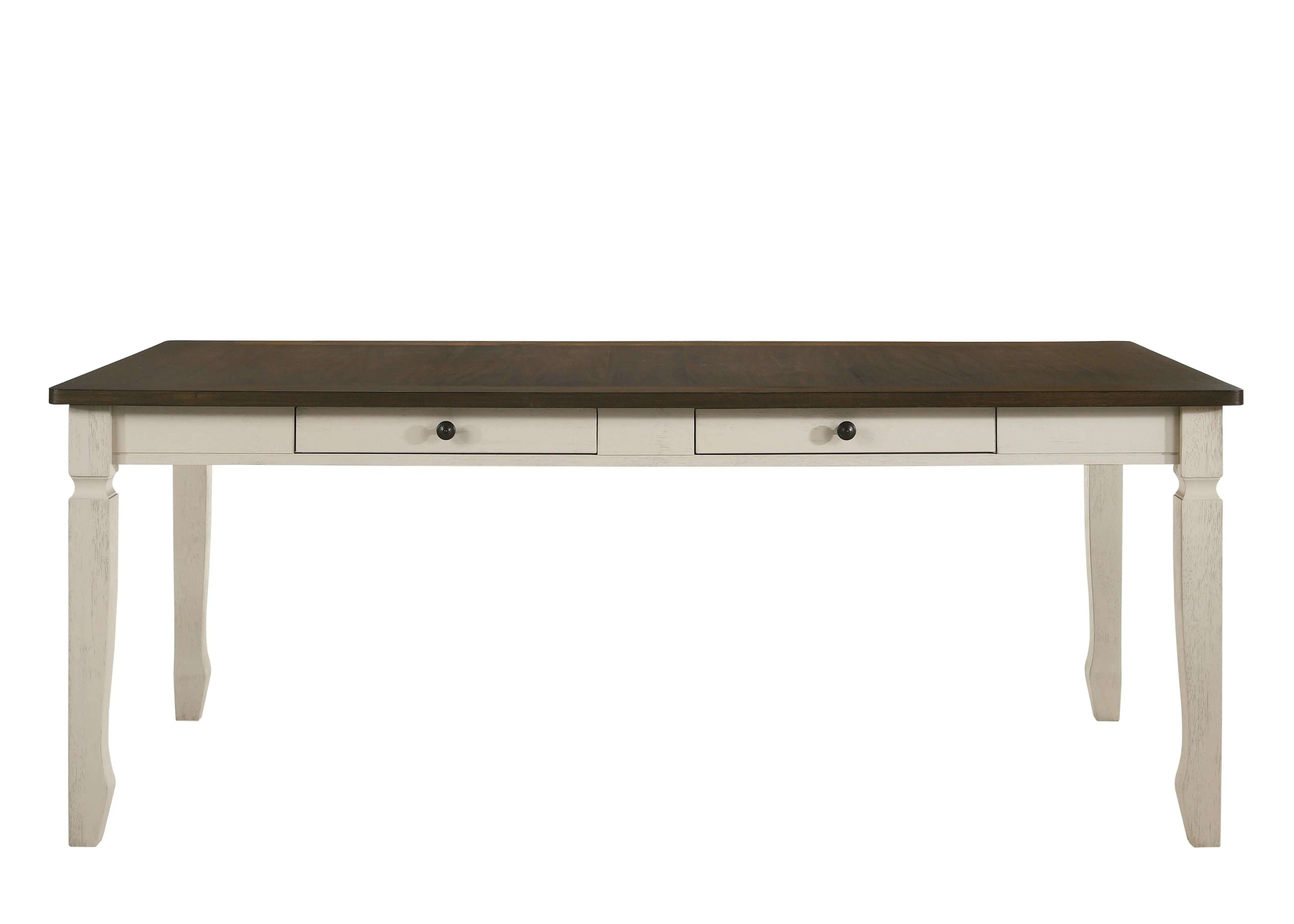 78" Oak and Cream Wood Dining Table Homeroots Kitchen & Dining