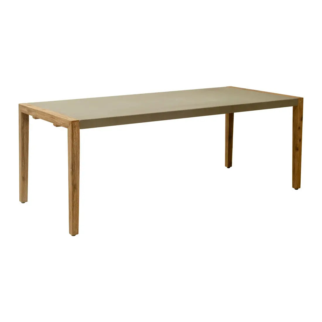 79" Gray and Natural Faux Concrete and Solid Wood Dining Table Homeroots Kitchen & Dining