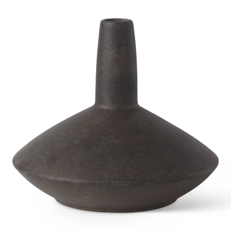 7" Brown Ceramic Bud Table Vase Homeroots Home Decor
