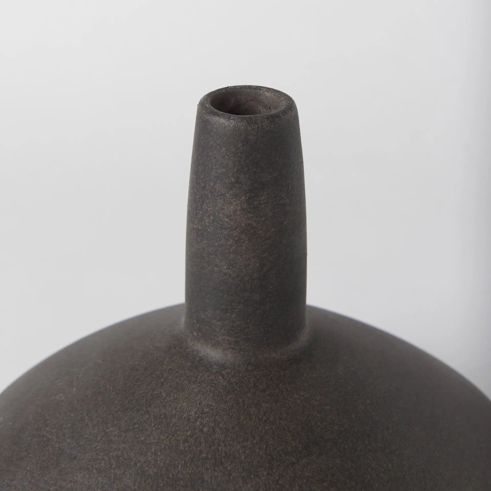 7" Brown Ceramic Bud Table Vase Homeroots Home Decor