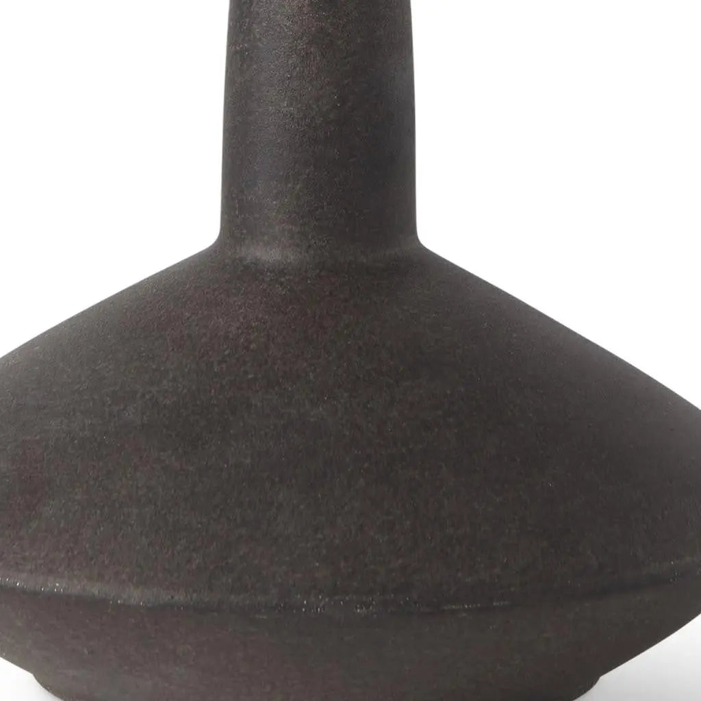 7" Brown Ceramic Bud Table Vase Homeroots Home Decor