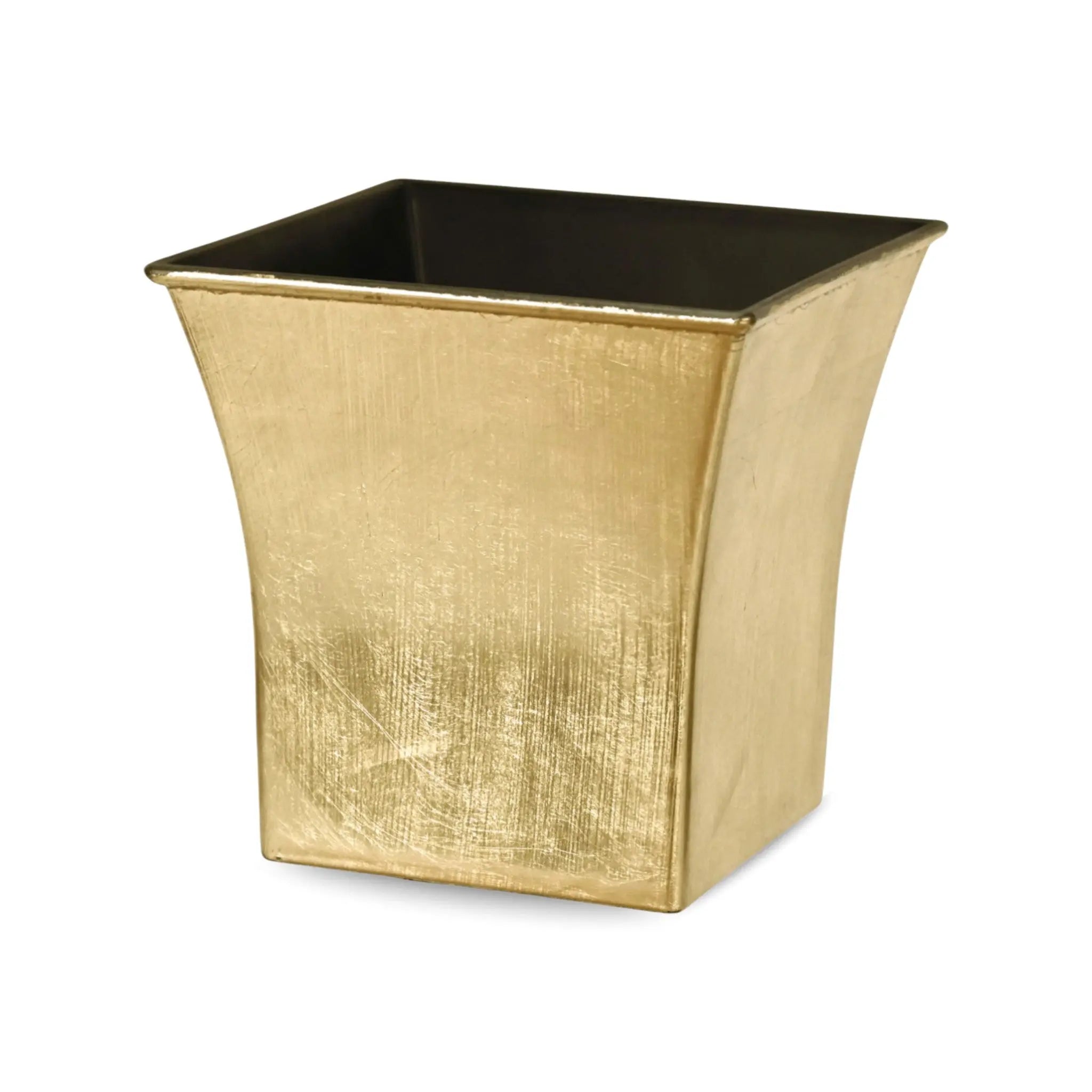 7" Gold Recycled Plastic Indoor Outdoor Square Pot Planter Homeroots Outdoor