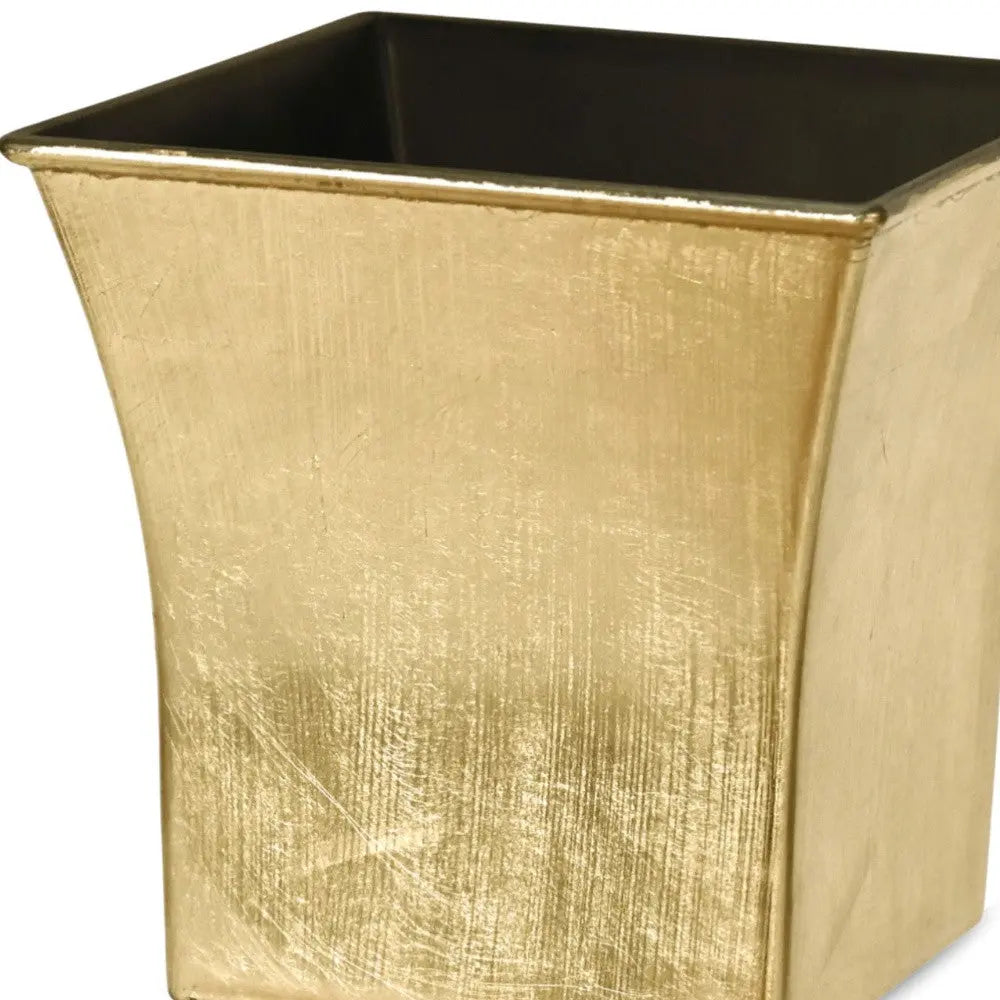 7" Gold Recycled Plastic Indoor Outdoor Square Pot Planter Homeroots Outdoor