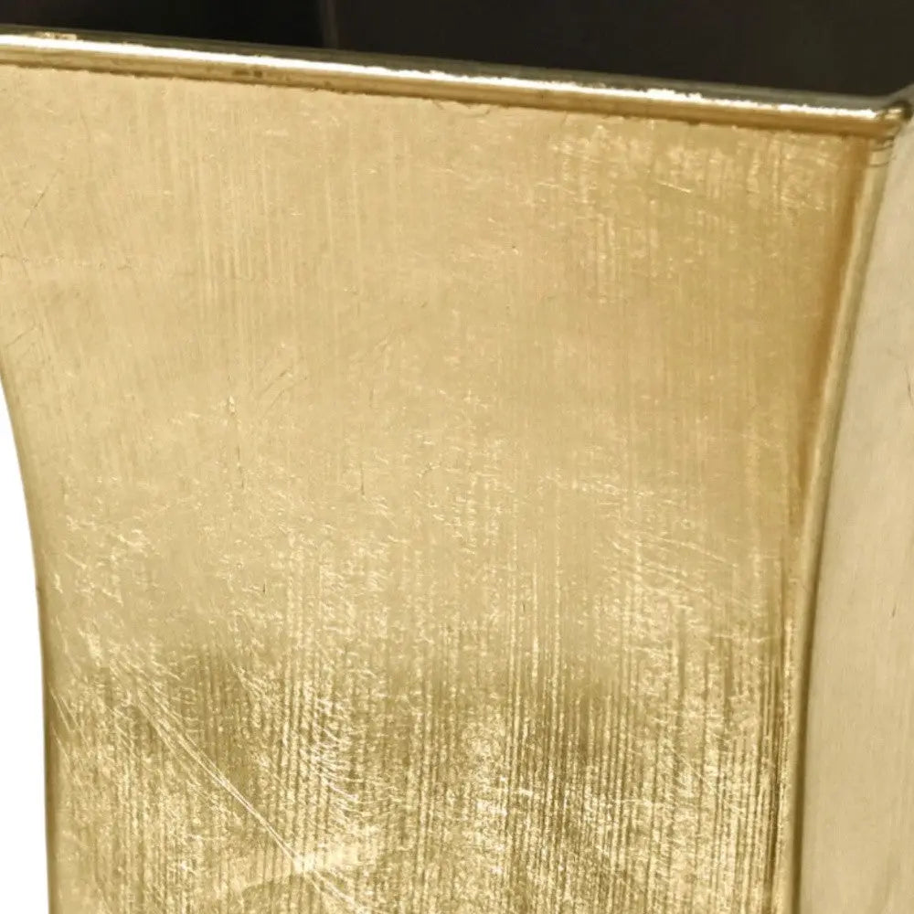 7" Gold Recycled Plastic Indoor Outdoor Square Pot Planter Homeroots Outdoor
