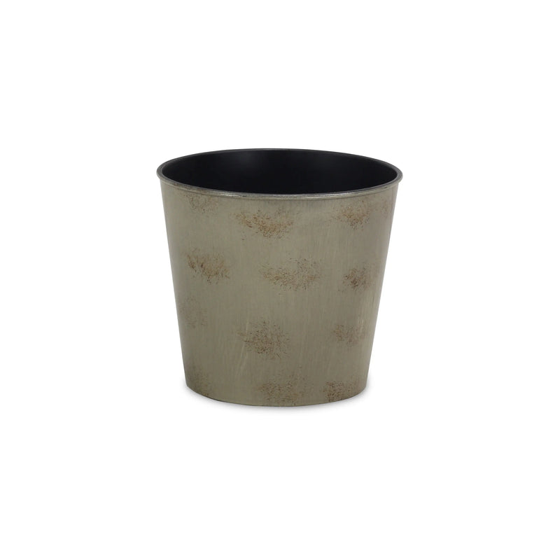7" Gray Recycled Plastic Indoor Outdoor Round Pot Planter Homeroots Outdoor