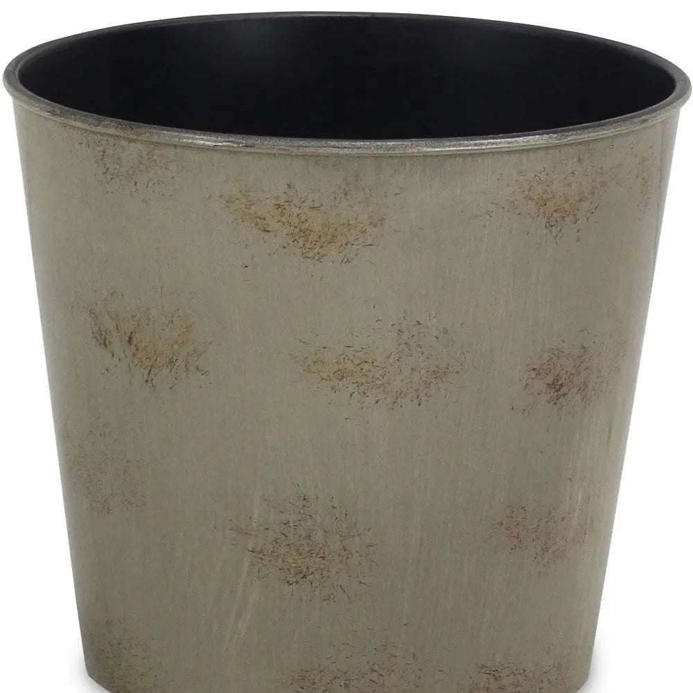7" Gray Recycled Plastic Indoor Outdoor Round Pot Planter Homeroots Outdoor