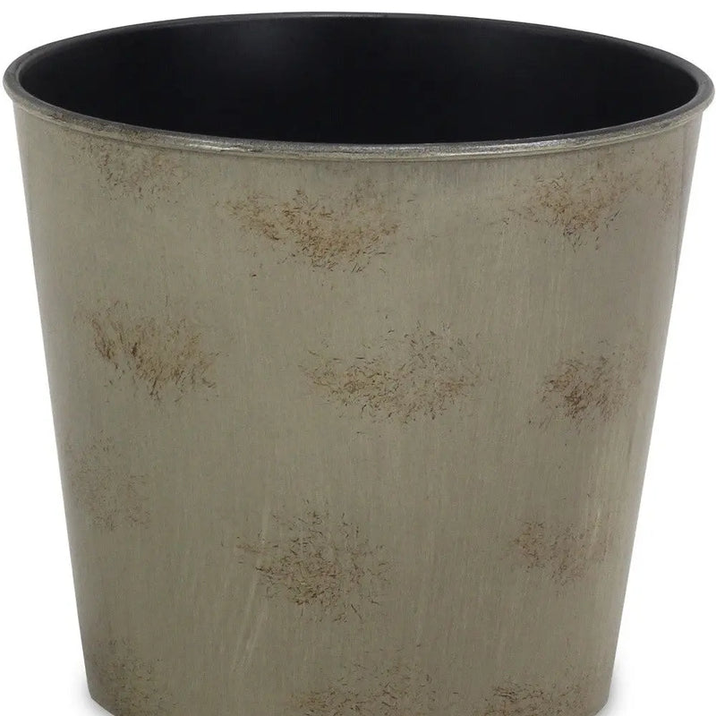 7" Gray Recycled Plastic Indoor Outdoor Round Pot Planter Homeroots Outdoor