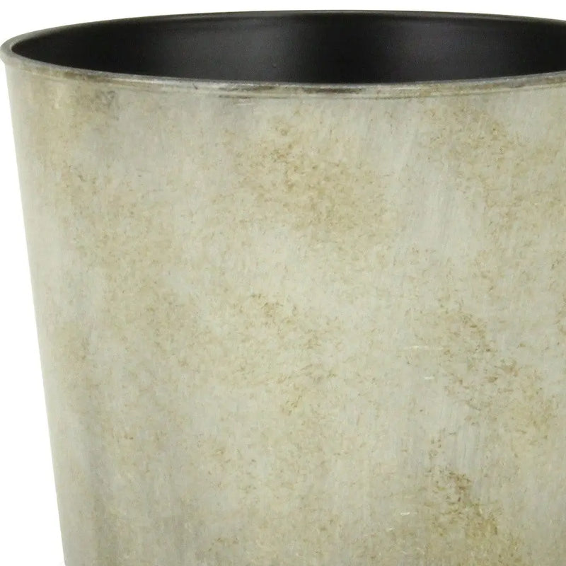 7" Gray Recycled Plastic Indoor Outdoor Round Pot Planter Homeroots Outdoor
