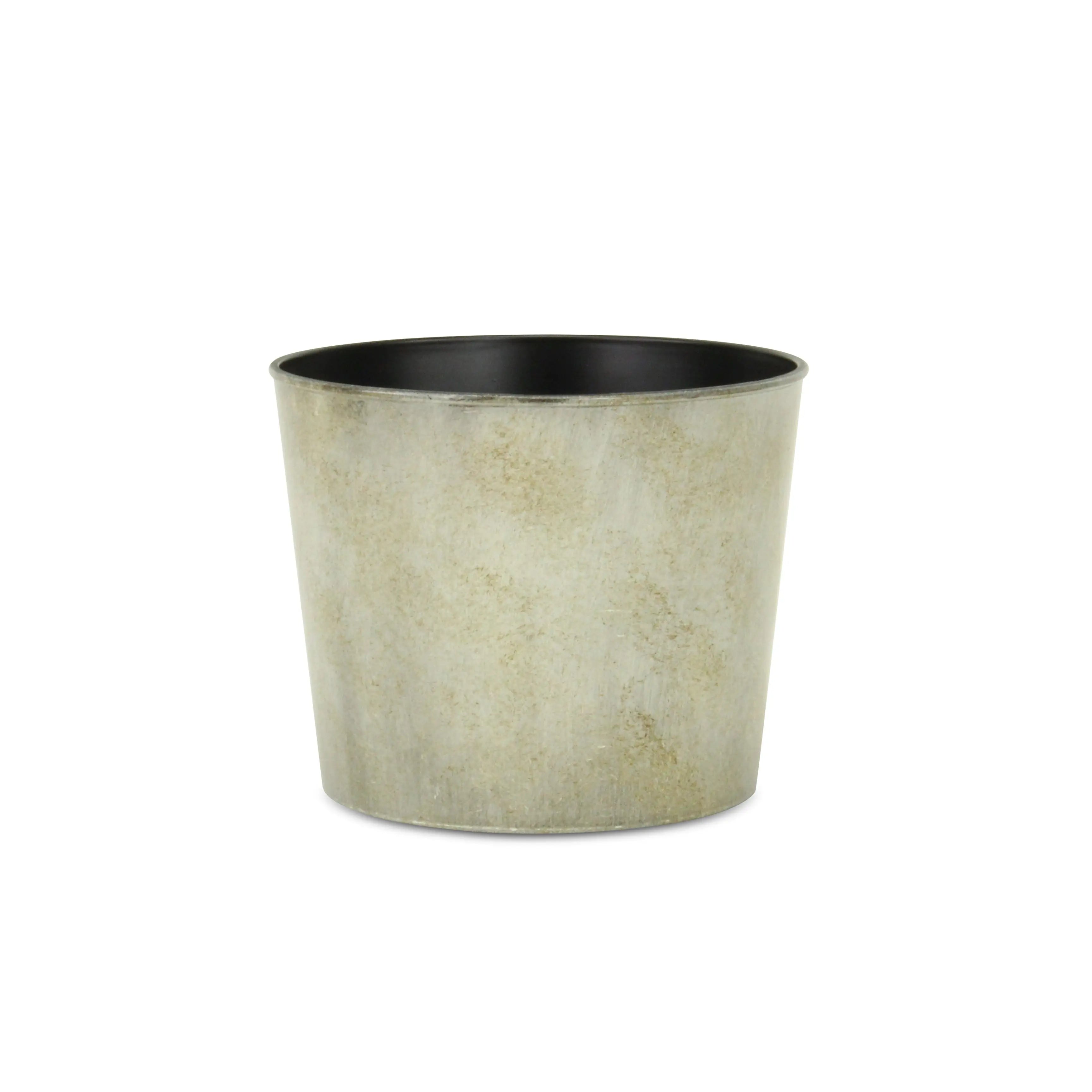 7" Gray Recycled Plastic Indoor Outdoor Round Pot Planter Homeroots Outdoor