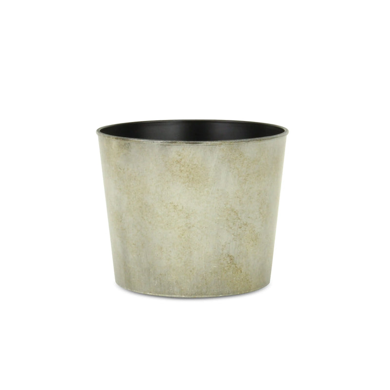 7" Gray Recycled Plastic Indoor Outdoor Round Pot Planter Homeroots Outdoor