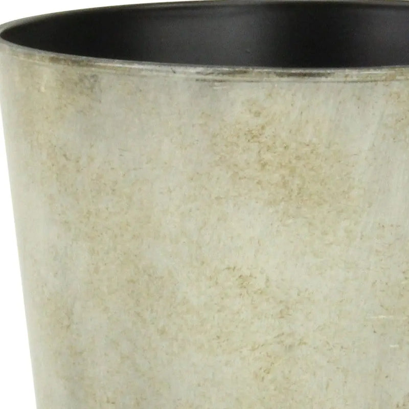 7" Gray Recycled Plastic Indoor Outdoor Round Pot Planter Homeroots Outdoor
