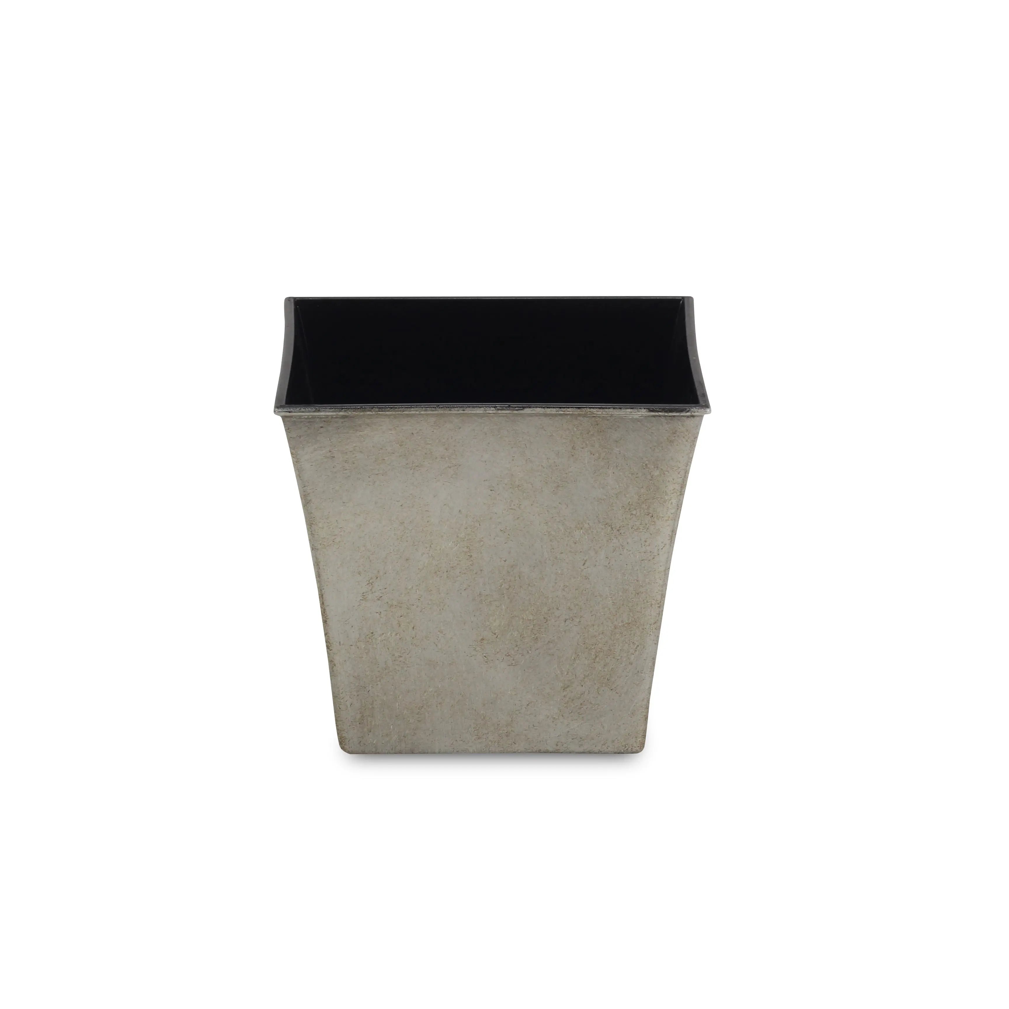 7" Gray Recycled Plastic Indoor Outdoor Square Pot Planter Homeroots Outdoor
