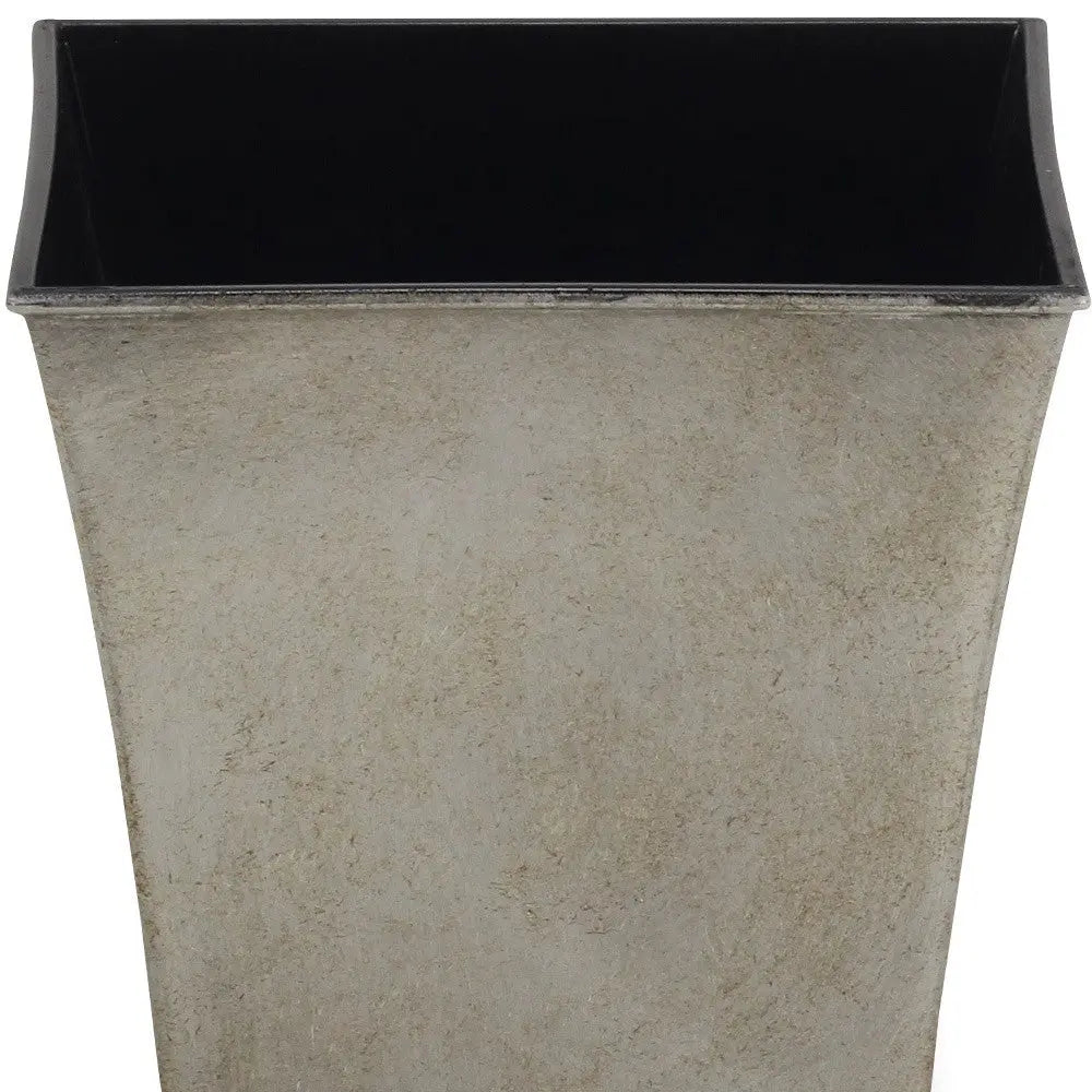 7" Gray Recycled Plastic Indoor Outdoor Square Pot Planter Homeroots Outdoor
