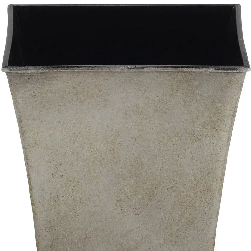 7" Gray Recycled Plastic Indoor Outdoor Square Pot Planter Homeroots Outdoor