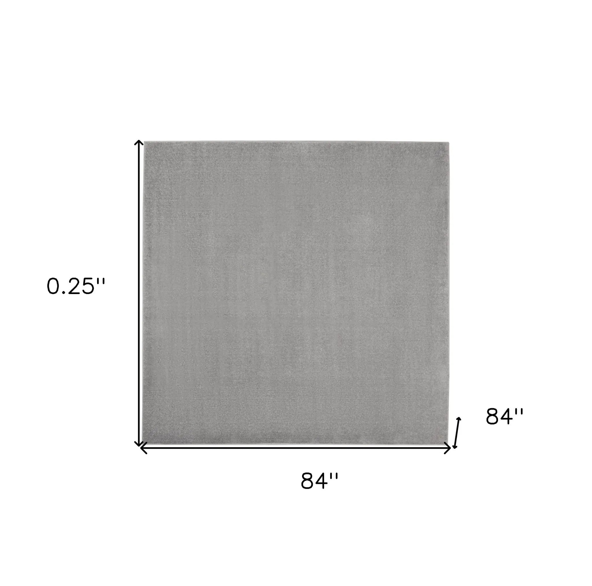 7' Gray Square Indoor Outdoor Area Rug Homeroots Outdoor