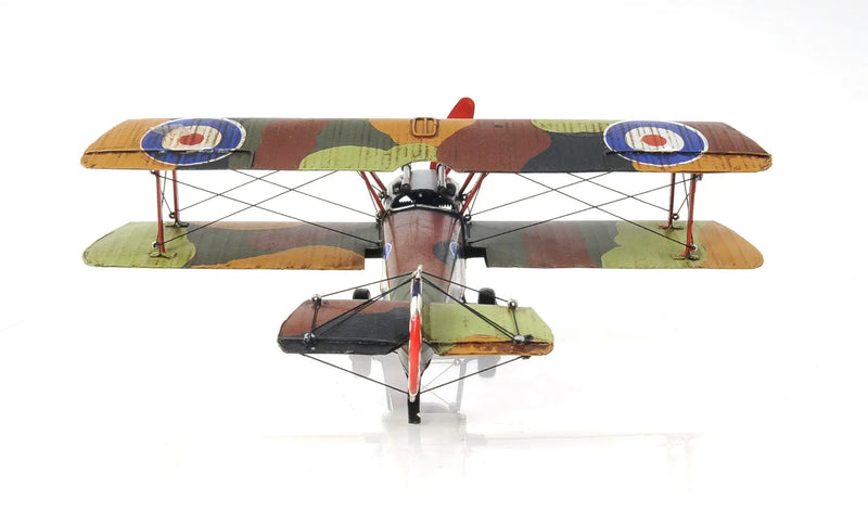 7" Green Metal Hand Painted Model Airplane Tabletop Sculpture Homeroots Home Decor