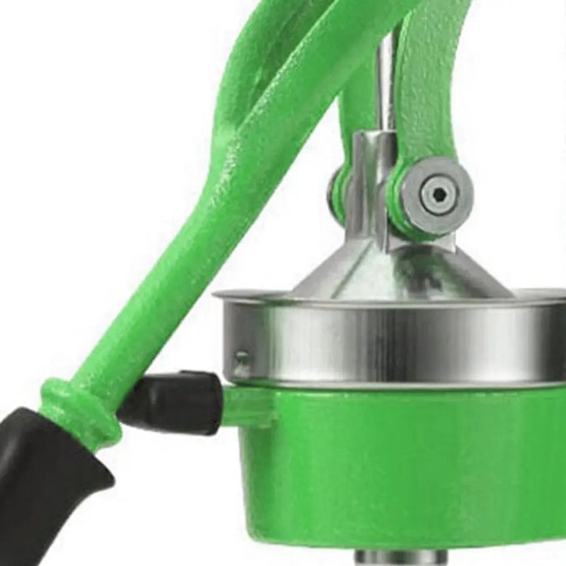 7" Green Silver And Black Stainless Steel Manual Juicer Homeroots Kitchen & Dining