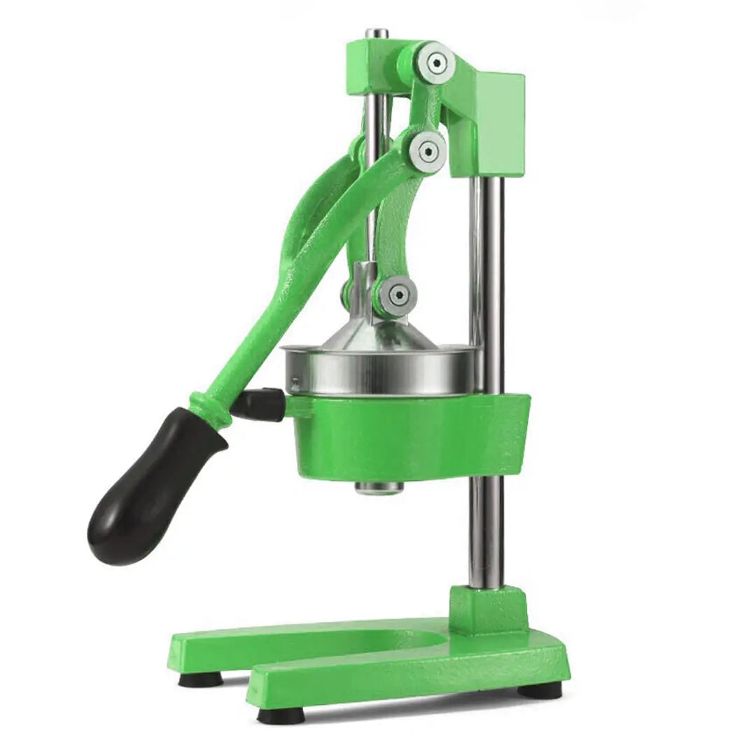 7" Green Silver And Black Stainless Steel Manual Juicer Homeroots Kitchen & Dining