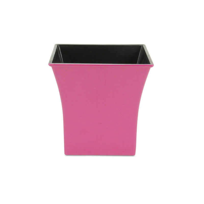 7" Hot Pink Recycled Plastic Indoor Outdoor Square Pot Planter Homeroots Outdoor