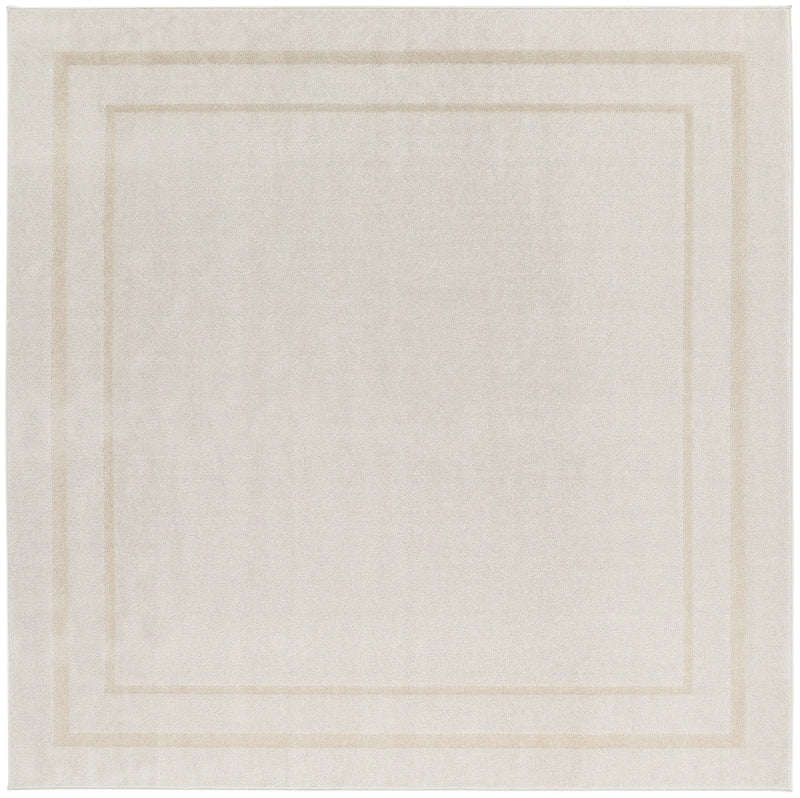 7' Ivory And Gold Square Indoor Outdoor Area Rug Homeroots Outdoor