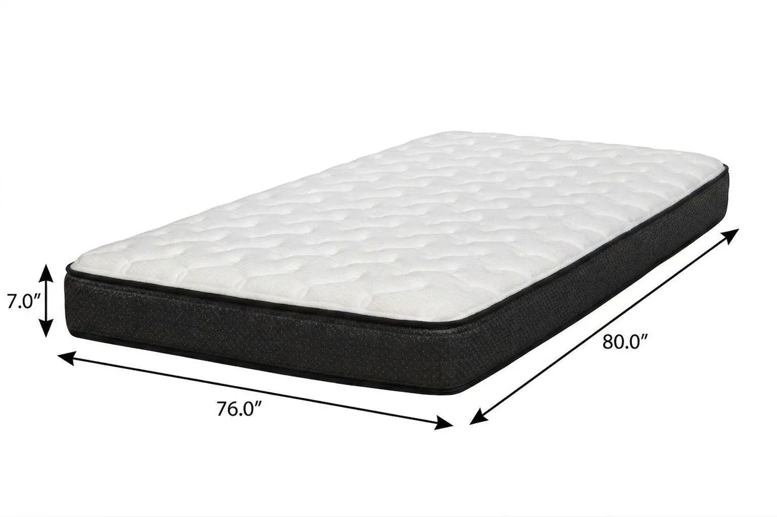 7" King Foam Plush Foam Mattress Homeroots Bed & Bath