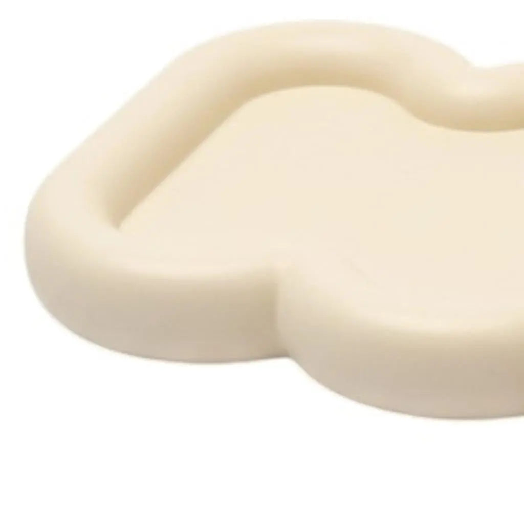 7" Light Yellow Resin Handmade Curvy Scalloped Trinket Tray Homeroots Kitchen & Dining