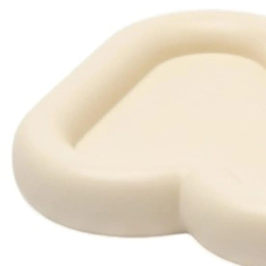 7" Light Yellow Resin Handmade Curvy Scalloped Trinket Tray Homeroots Kitchen & Dining