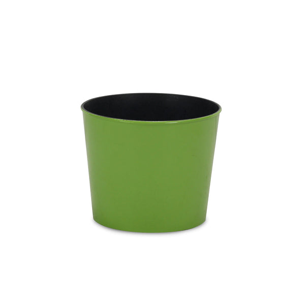 7" Lime Green Recycled Plastic Indoor Outdoor Round Pot Planter Homeroots Outdoor