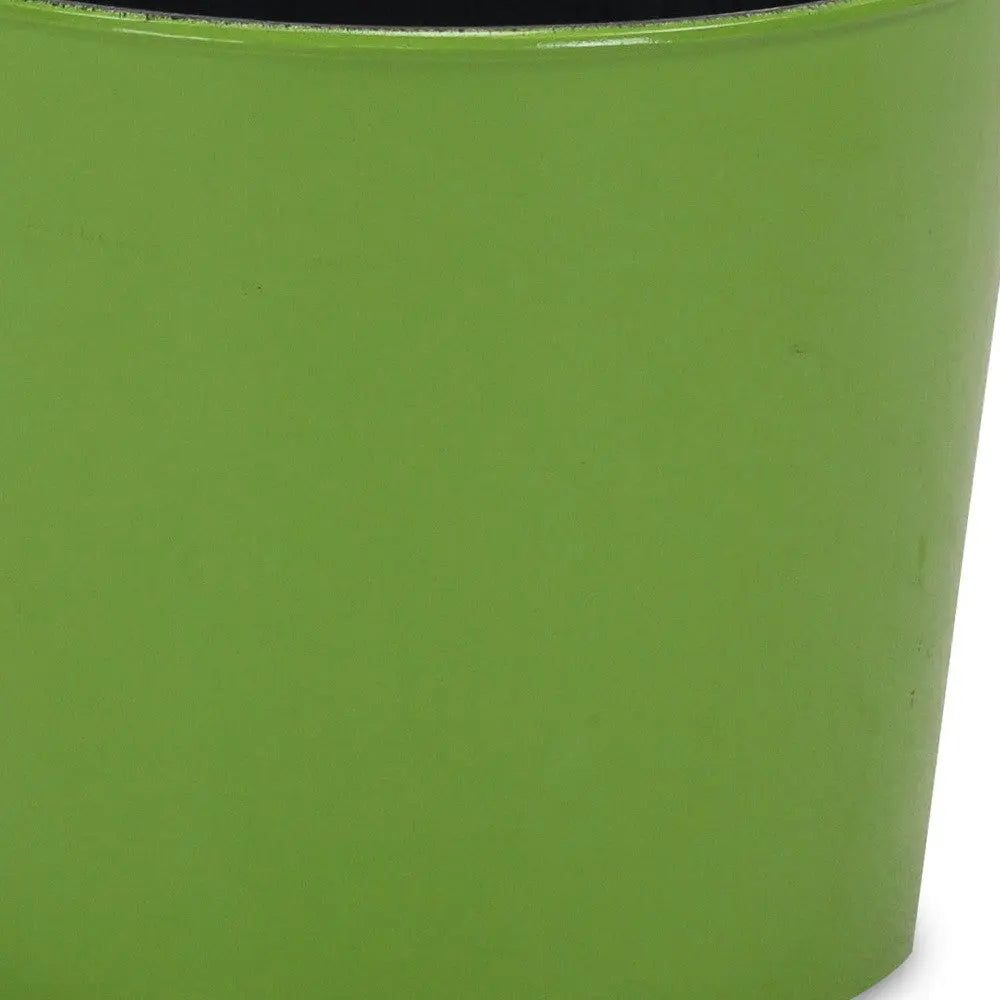 7" Lime Green Recycled Plastic Indoor Outdoor Round Pot Planter Homeroots Outdoor