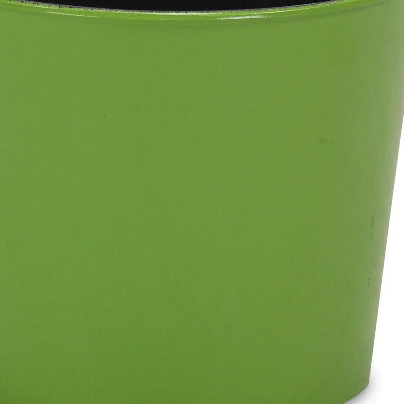 7" Lime Green Recycled Plastic Indoor Outdoor Round Pot Planter Homeroots Outdoor