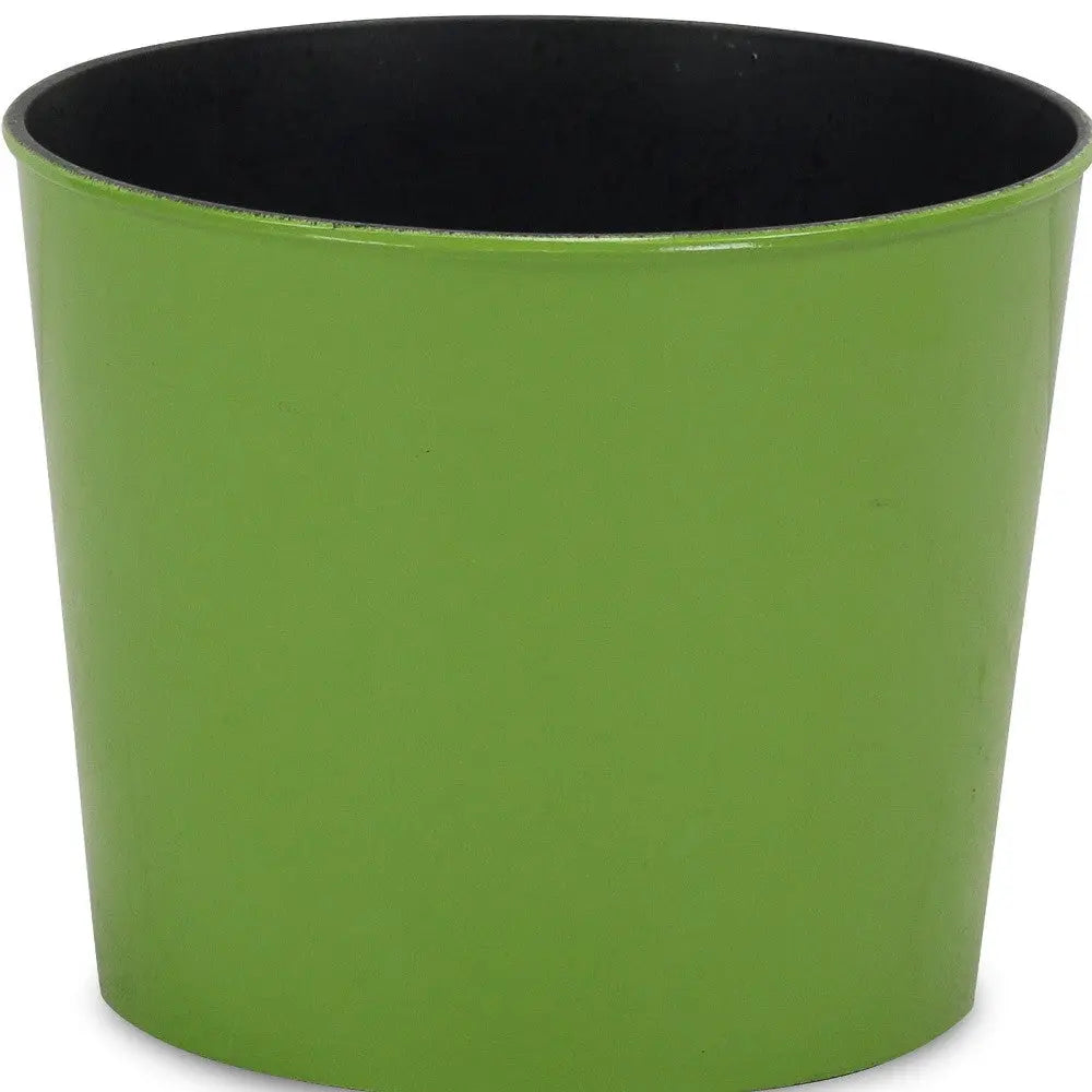 7" Lime Green Recycled Plastic Indoor Outdoor Round Pot Planter Homeroots Outdoor