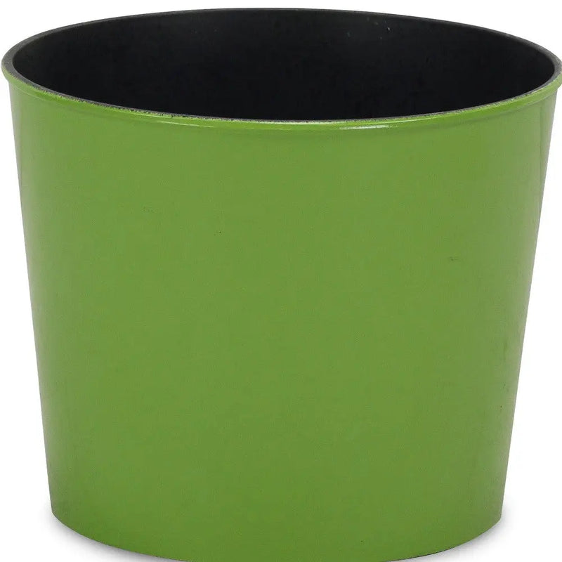7" Lime Green Recycled Plastic Indoor Outdoor Round Pot Planter Homeroots Outdoor
