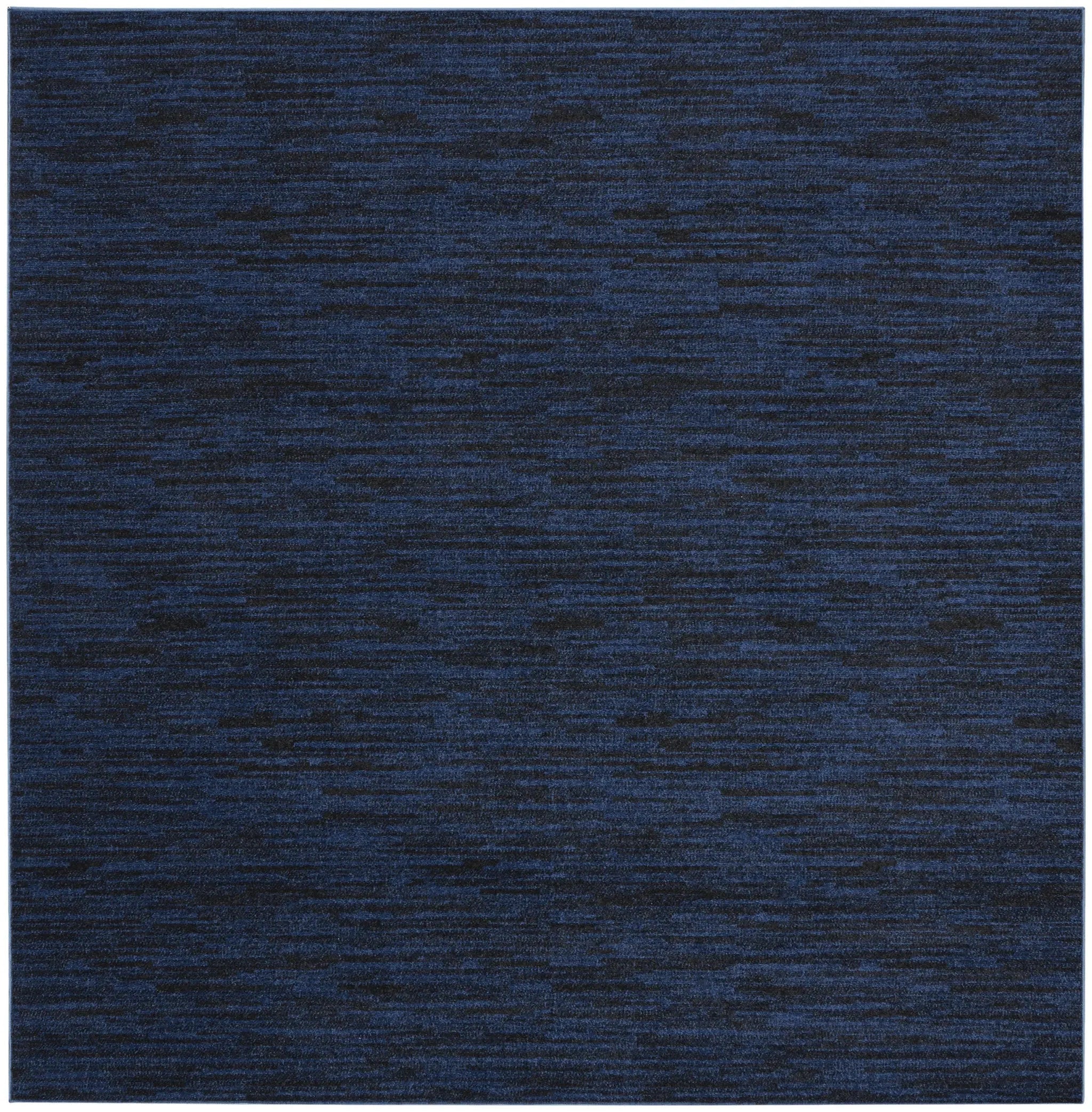 7' Midnight Blue Square Indoor Outdoor Area Rug Homeroots Outdoor