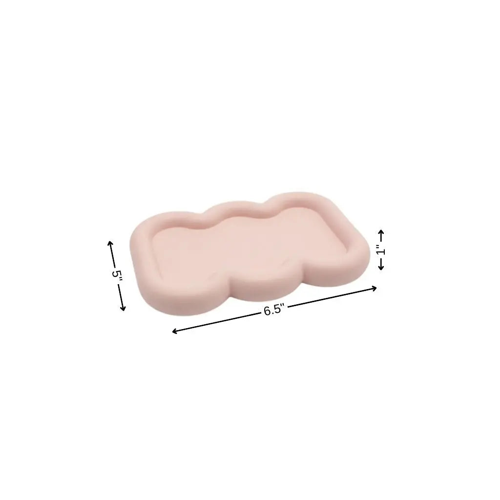 7" Pale Pink Resin Handmade Scalloped Trinket Tray Homeroots Kitchen & Dining