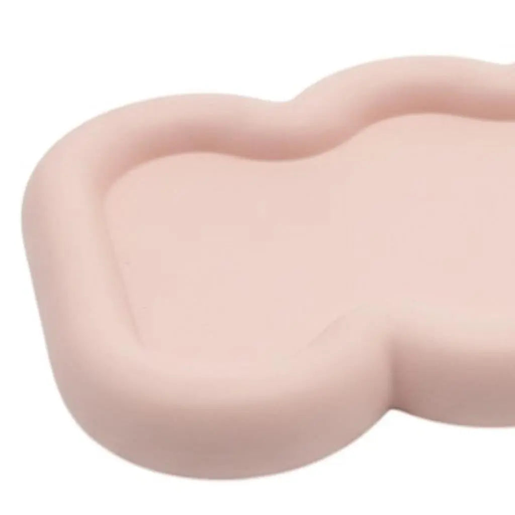 7" Pale Pink Resin Handmade Scalloped Trinket Tray Homeroots Kitchen & Dining