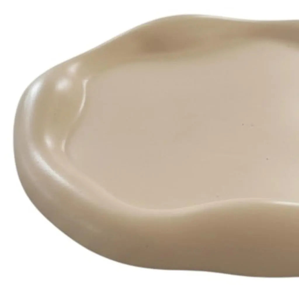 7" Peach Resin Handmade Round Trinket Tray Homeroots Kitchen & Dining
