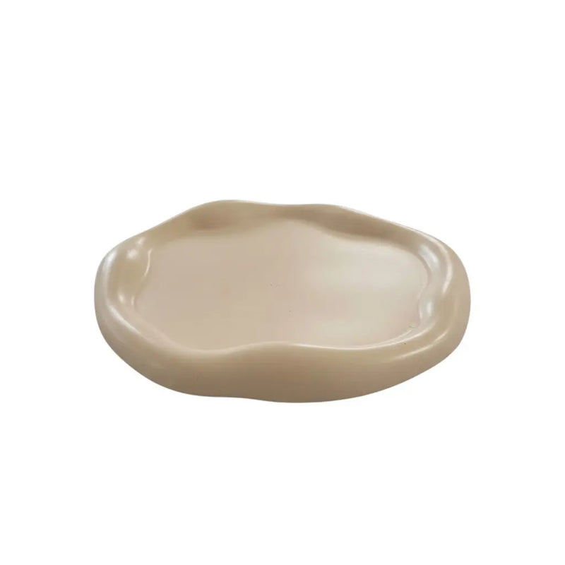 7" Peach Resin Handmade Round Trinket Tray Homeroots Kitchen & Dining
