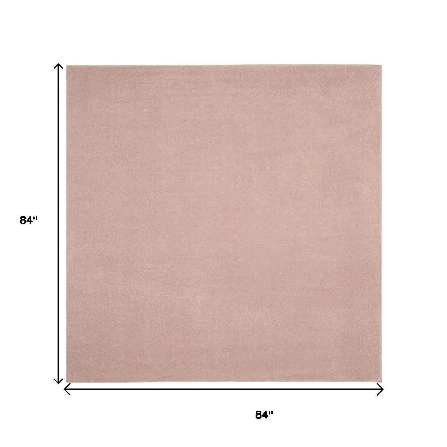 7' Pink Square Indoor Outdoor Area Rug - GreatEagleInc